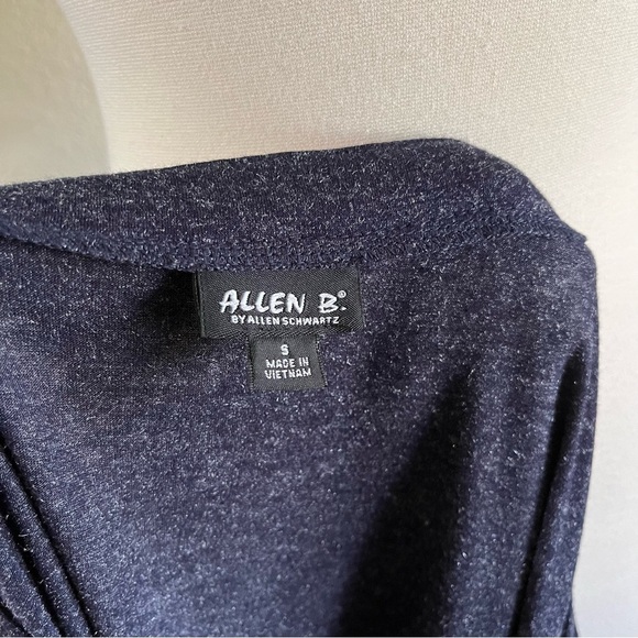 Allen B. by Allen Schwartz Gray Round Neck Short Sleeve Beaded Hi-Low Top Size S - Picture 5 of 5